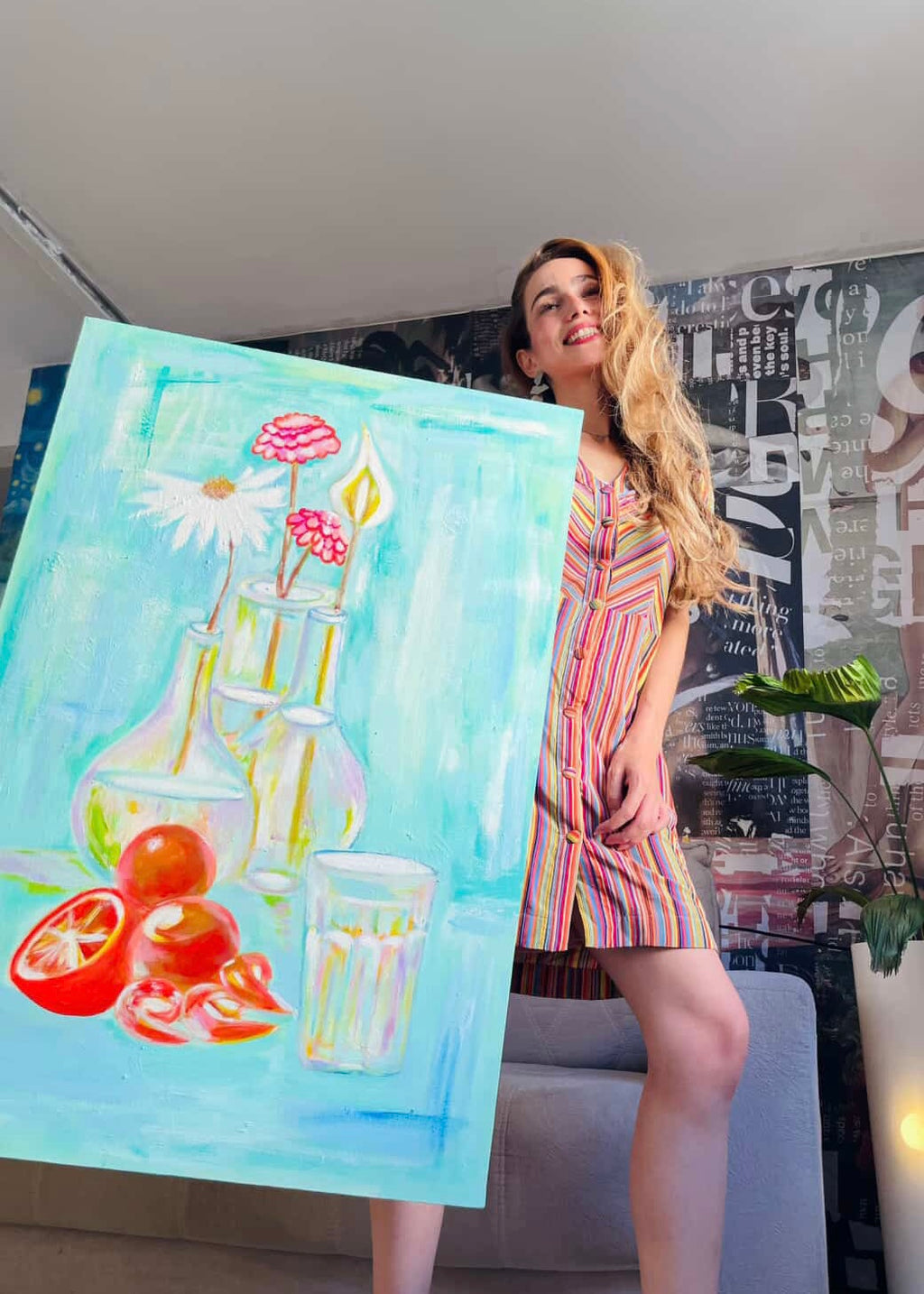 Minha Ceia - 60cm x 90cm, Acrílica Sobre Tela - Obra Original