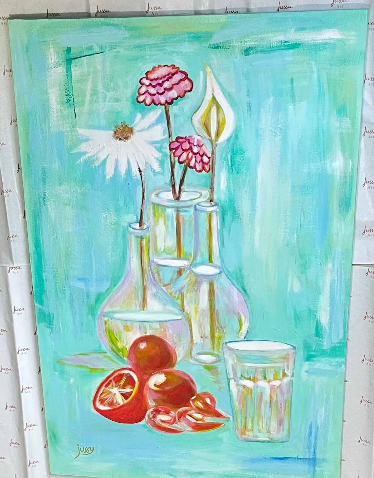 Minha Ceia - 60cm x 90cm, Acrílica Sobre Tela - Obra Original