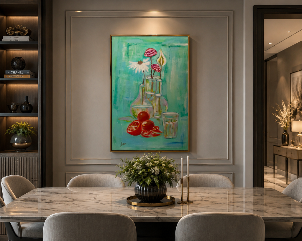 Minha Ceia - 60cm x 90cm, Acrílica Sobre Tela - Obra Original