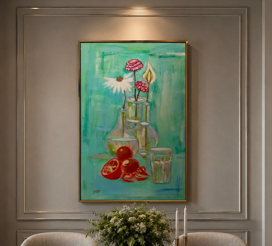 Minha Ceia - 60cm x 90cm, Acrílica Sobre Tela - Obra Original