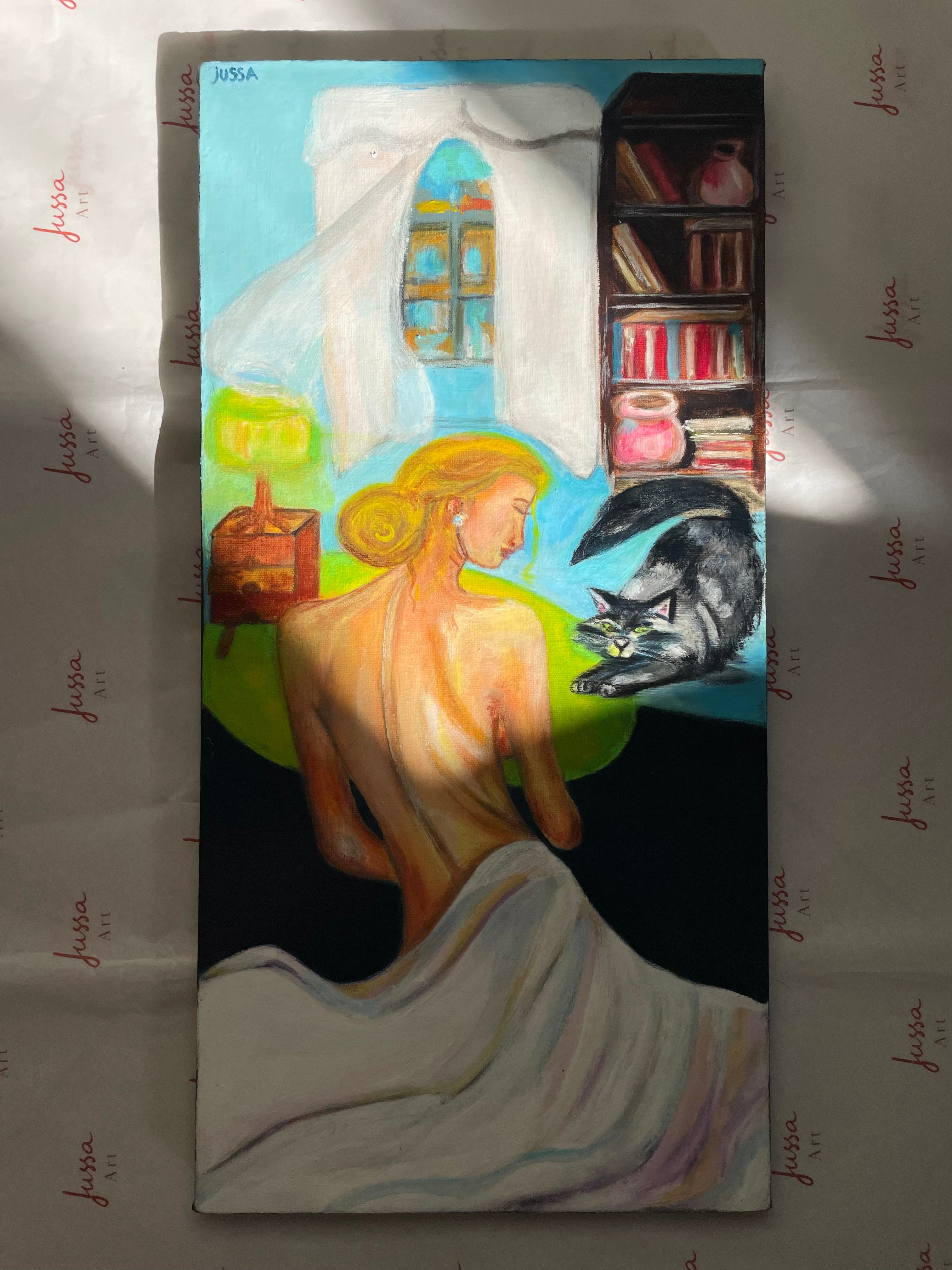 Musa Augusta - 20cm x 40cm, Acrílica sobre Tela - (Encomenda)